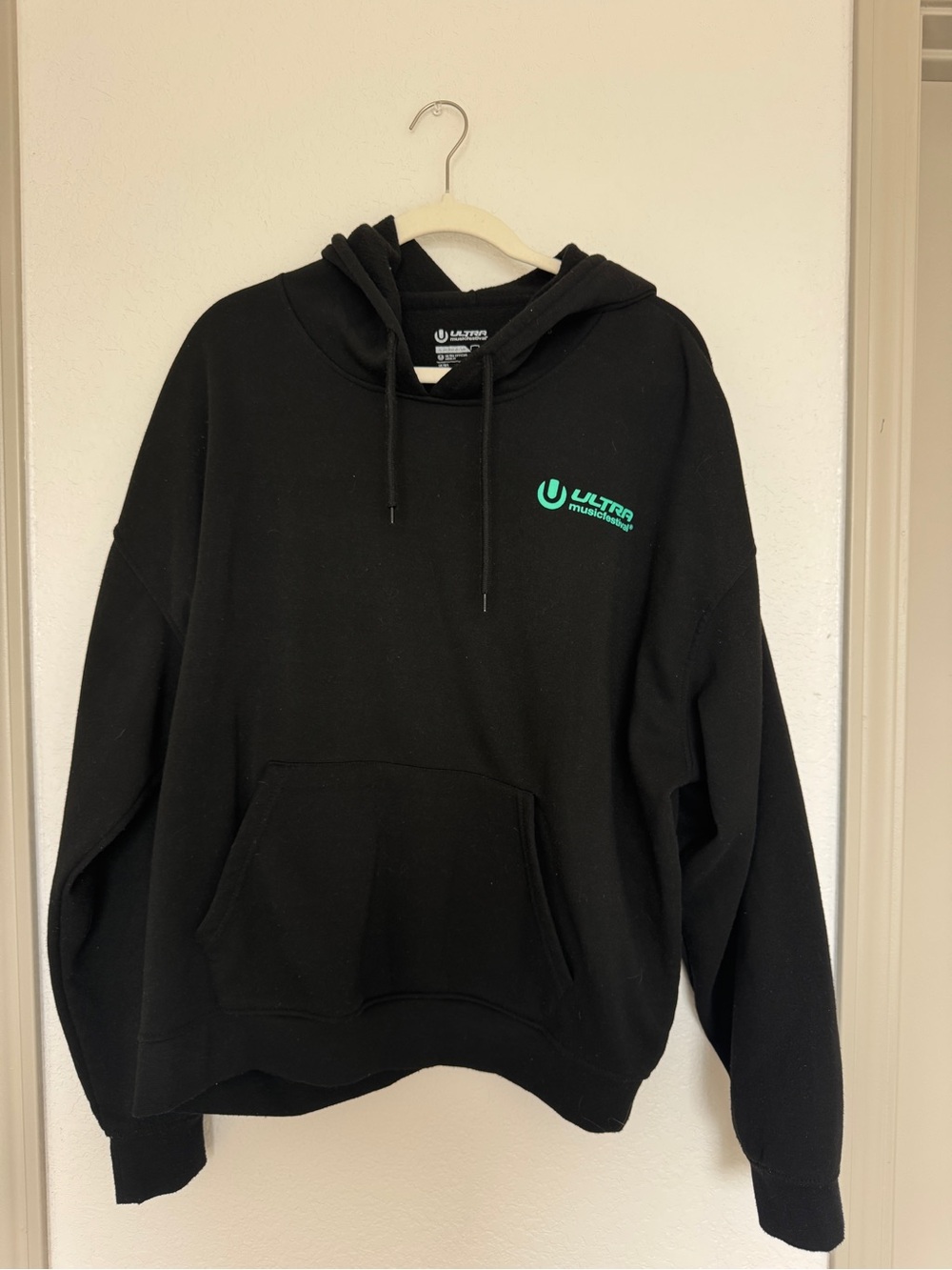 Black Crewneck Hoodie - Men's Casual Pullover